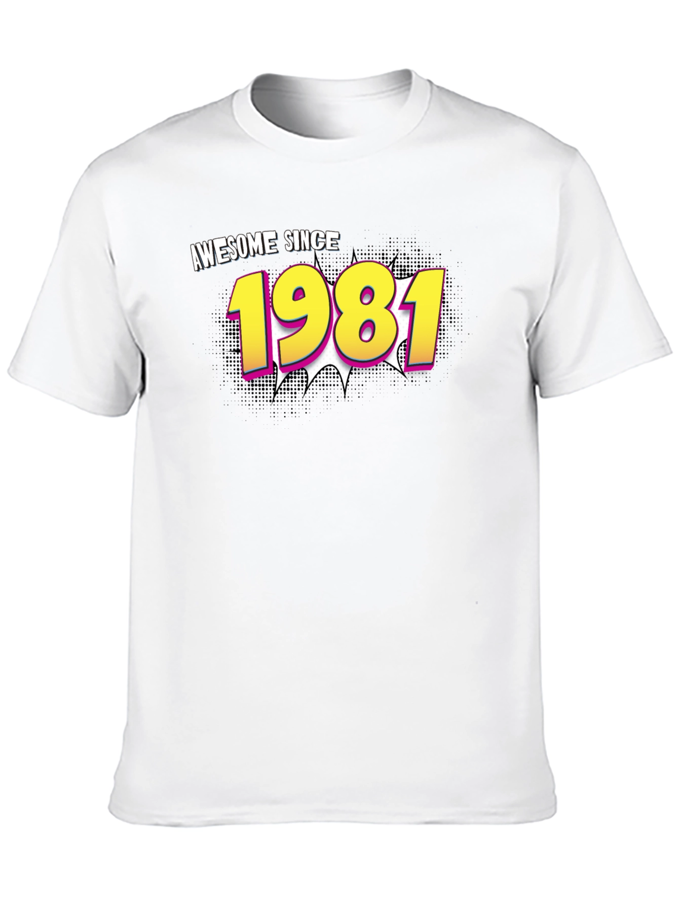Awesome Since 1981 Black Graphic T-Shirt