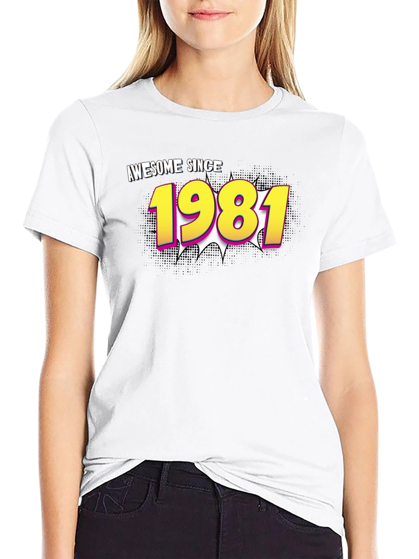 Awesome Since 1981 Black Graphic T-Shirt