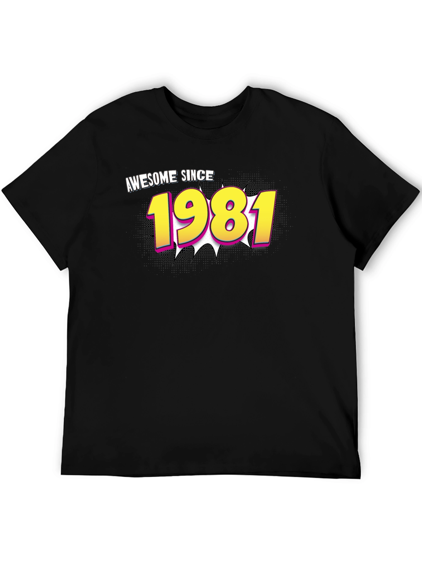 Awesome Since 1981 Black Graphic T-Shirt