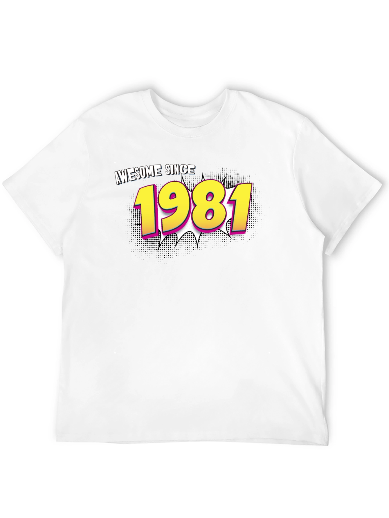 Awesome Since 1981 Black Graphic T-Shirt