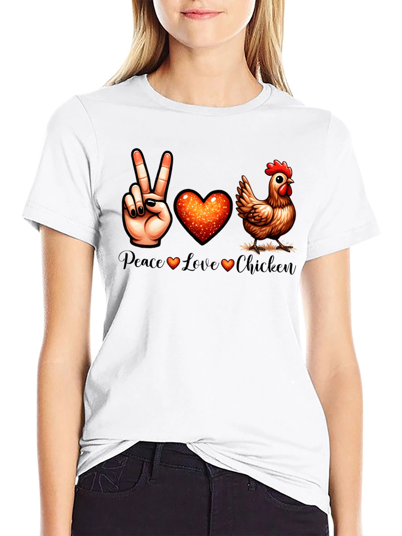 Peace Love Chicken T-Shirt