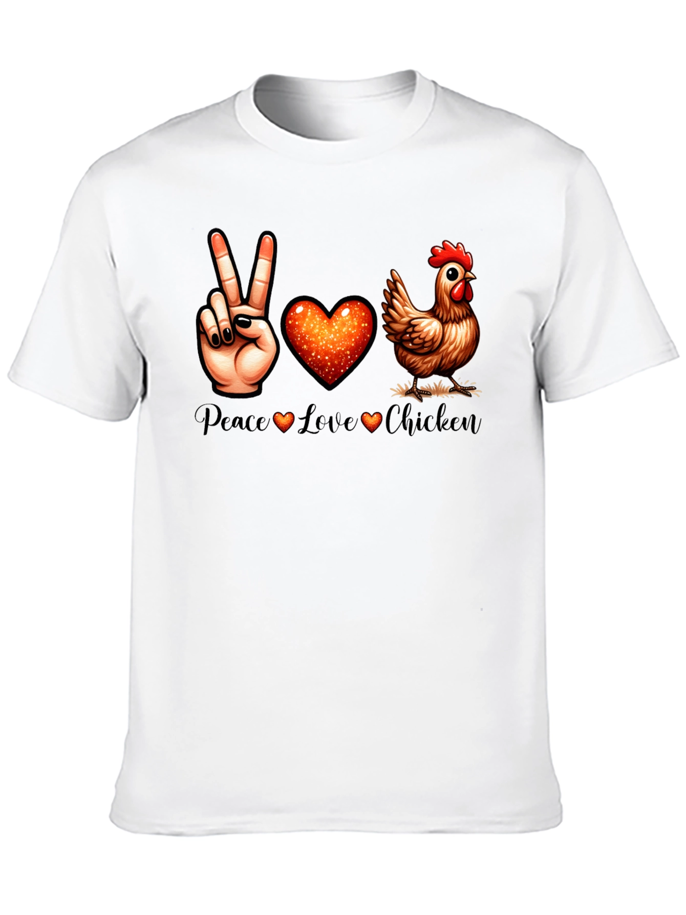 Peace Love Chicken T-Shirt