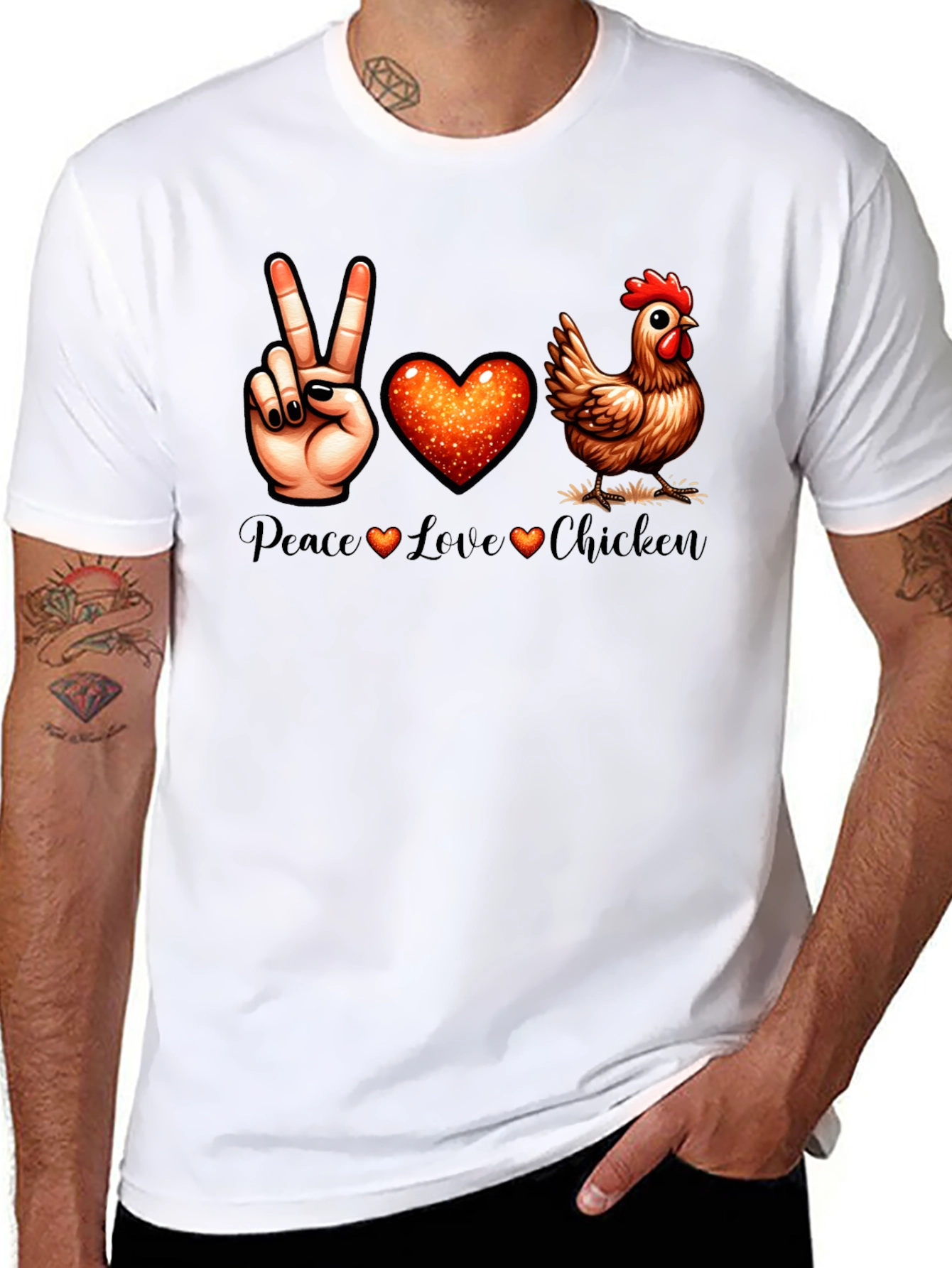 Peace Love Chicken T-Shirt