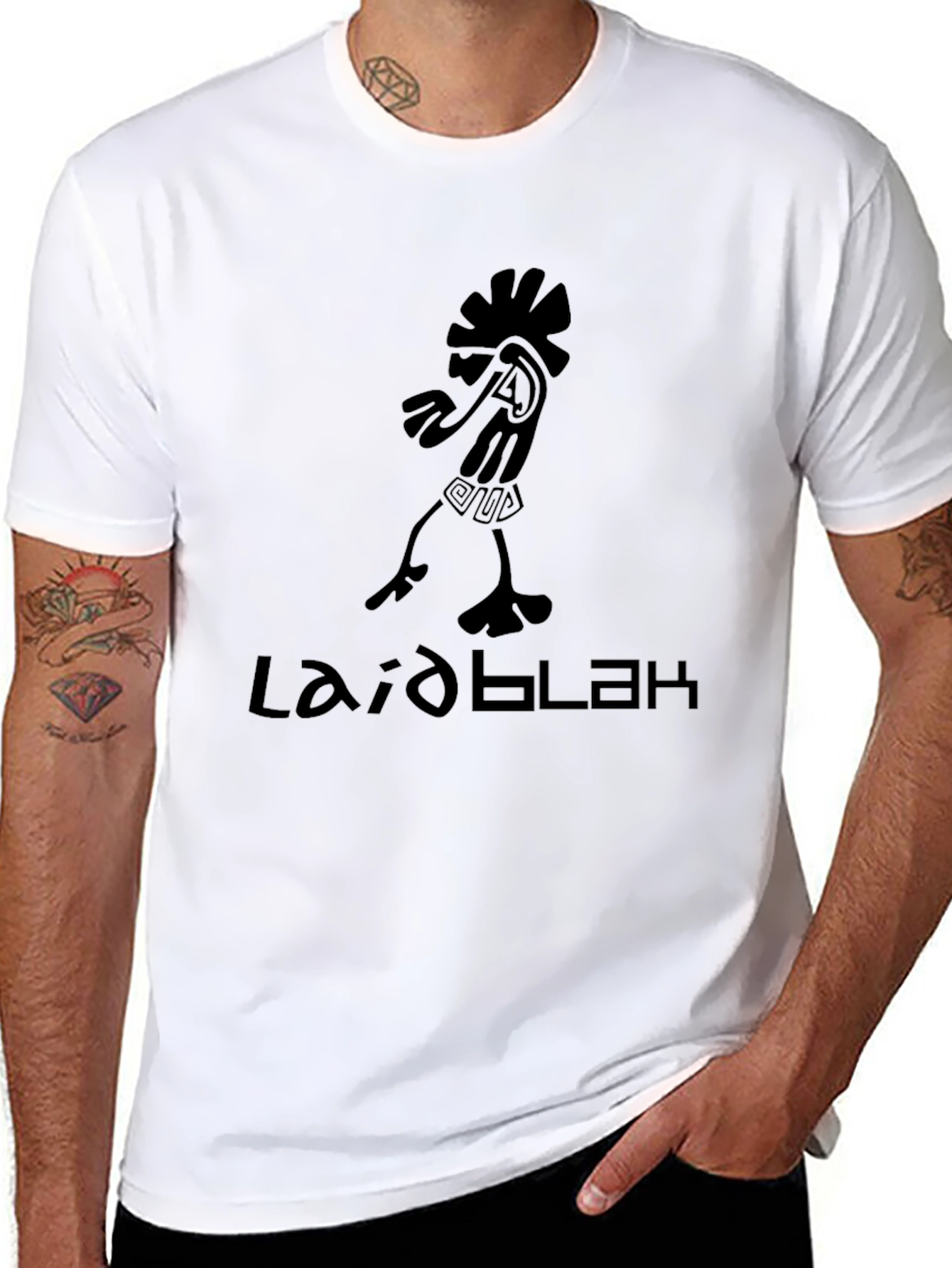 Laid Blak T-Shirt - Black Graphic Tee