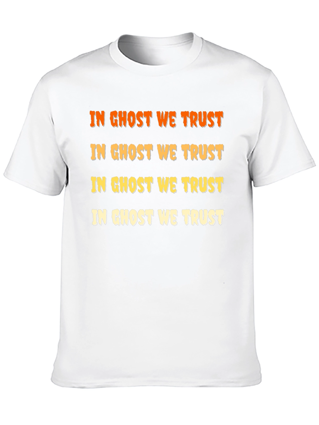 In Ghost We Trust Halloween Black T-Shirt