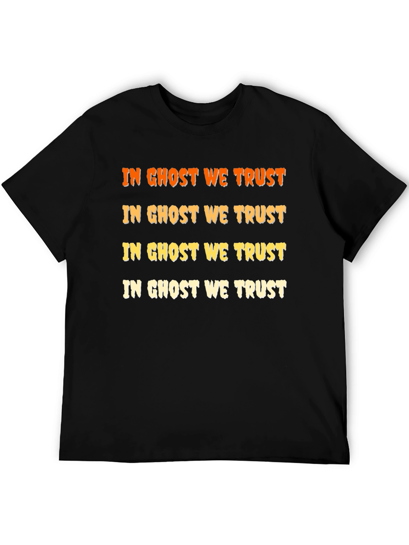 In Ghost We Trust Halloween Black T-Shirt