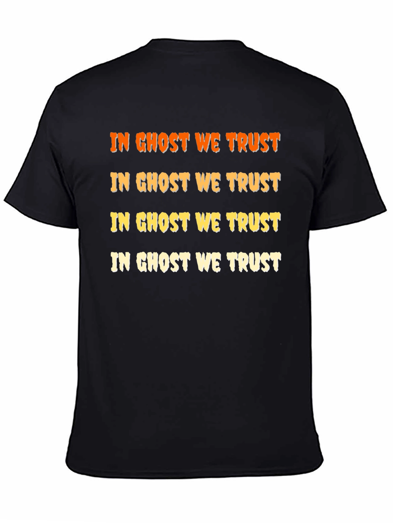 In Ghost We Trust Halloween Black T-Shirt