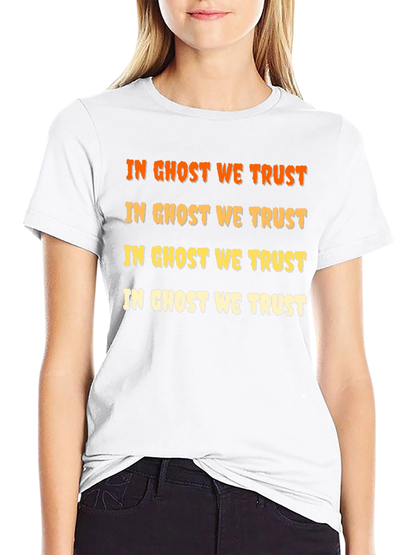In Ghost We Trust Halloween Black T-Shirt