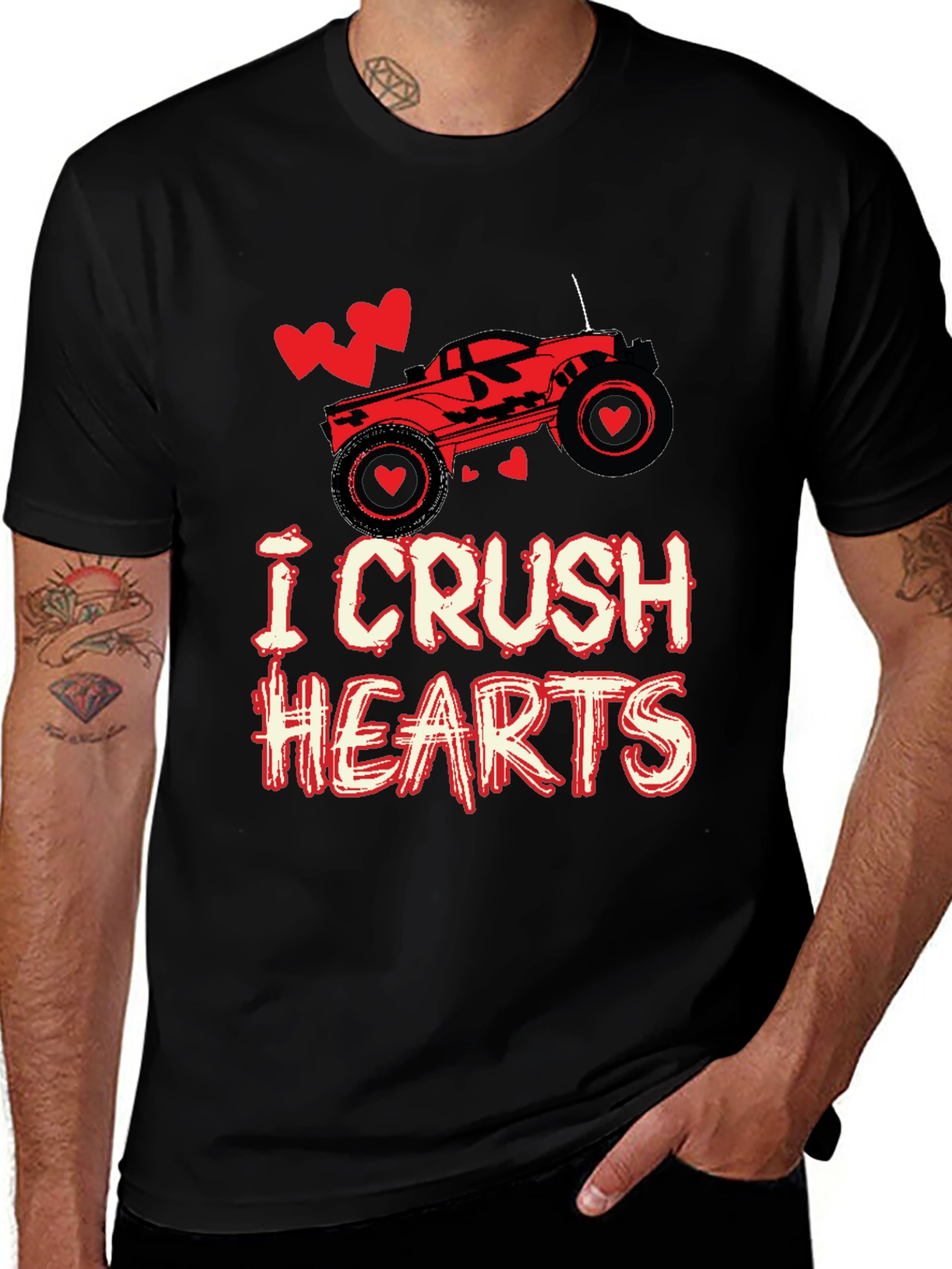I Crush Hearts Valentines Day T-Shirt
