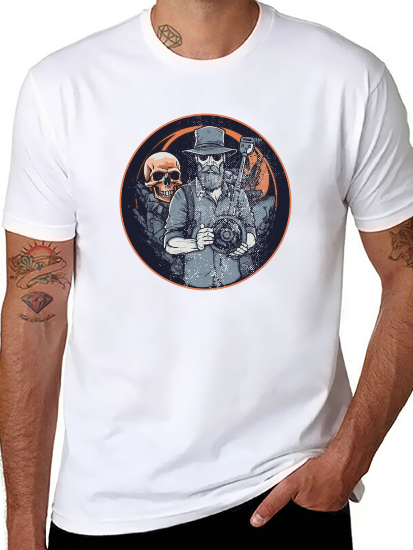 Metal Detecting Skull T-Shirt