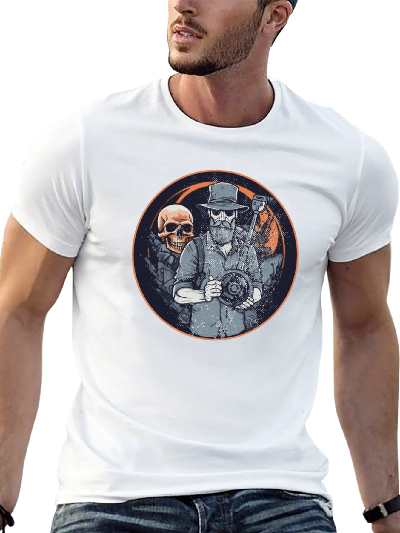 Metal Detecting Skull T-Shirt