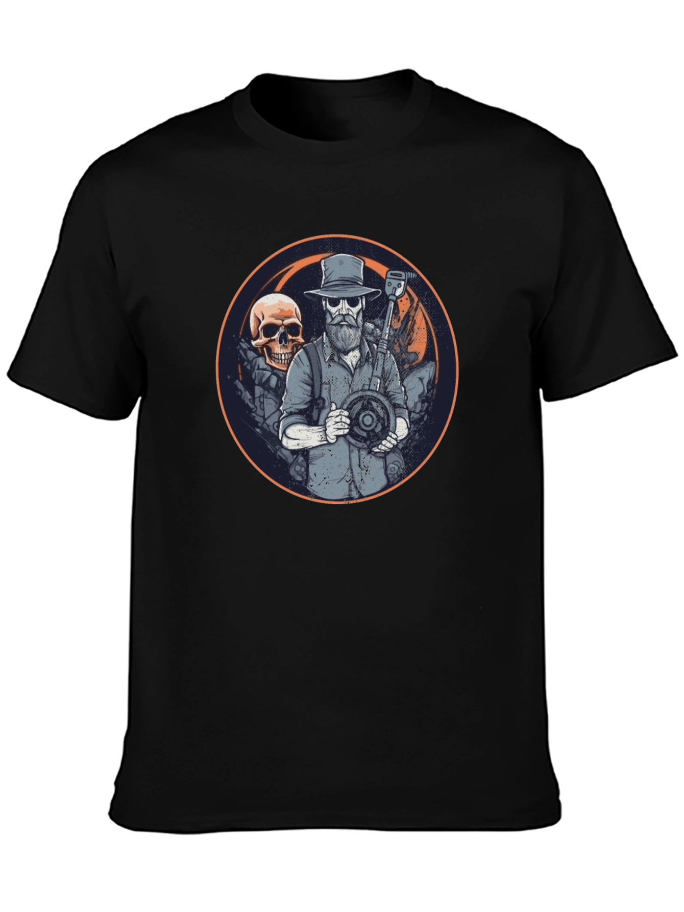 Metal Detecting Skull T-Shirt