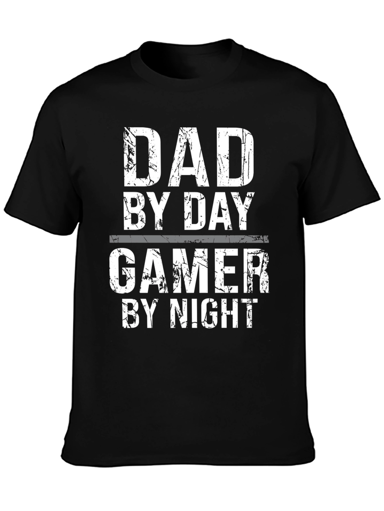 Dad By Day Gamer By Night Black Graphic T-Shirt