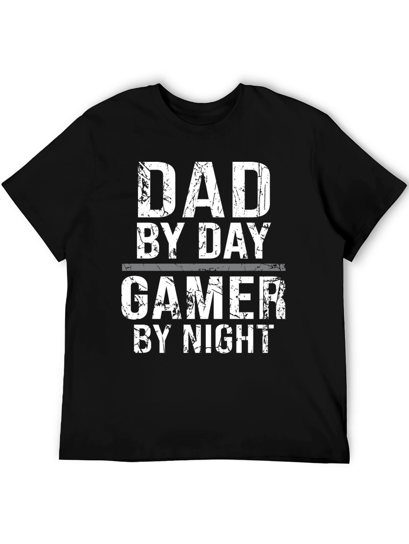 Dad By Day Gamer By Night Black Graphic T-Shirt
