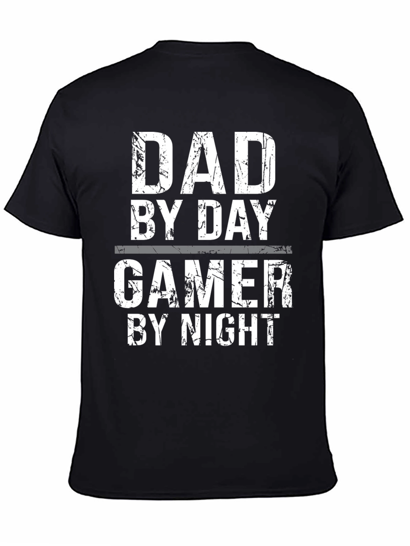 Dad By Day Gamer By Night Black Graphic T-Shirt