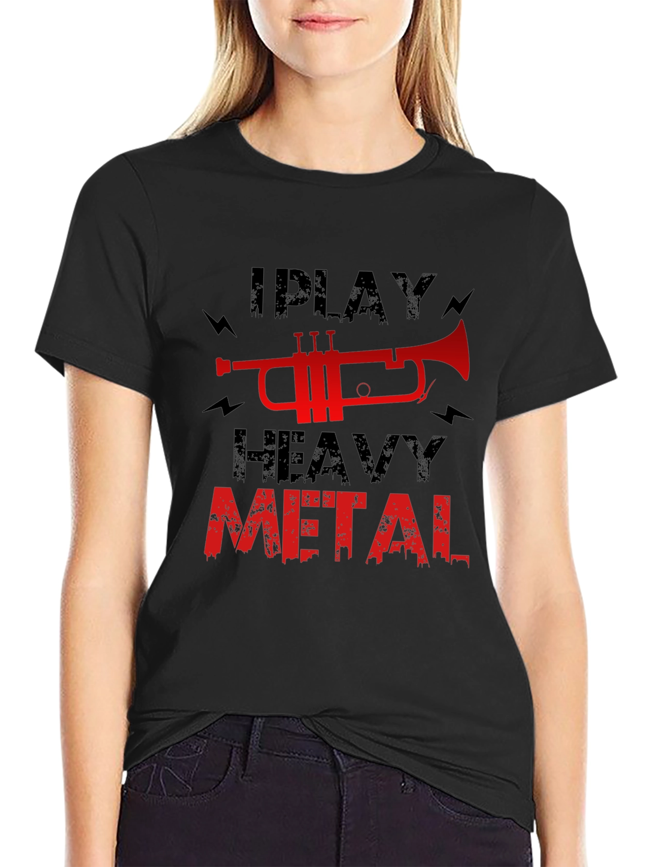 I Play Heavy Metal Trumpet Graphic T-Shirt