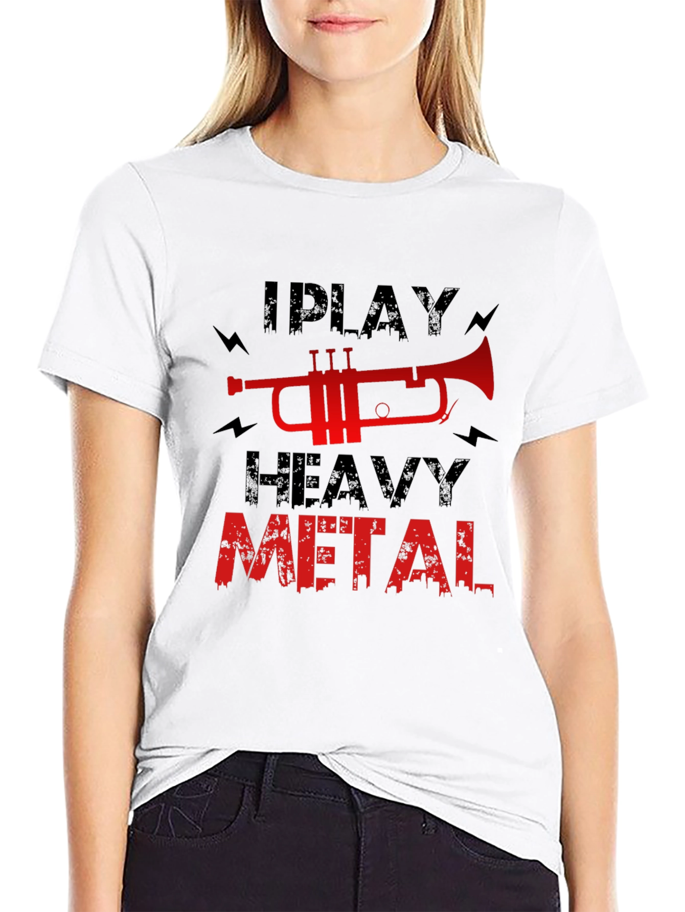 I Play Heavy Metal Trumpet Graphic T-Shirt