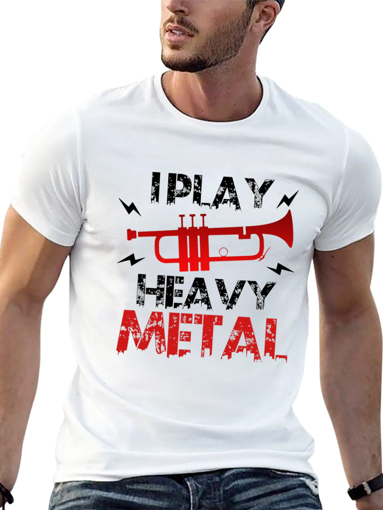 I Play Heavy Metal Trumpet Graphic T-Shirt