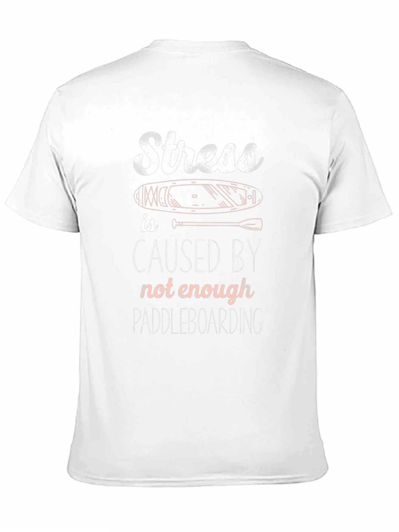Stress Paddleboarding T-Shirt - Black Graphic Tee