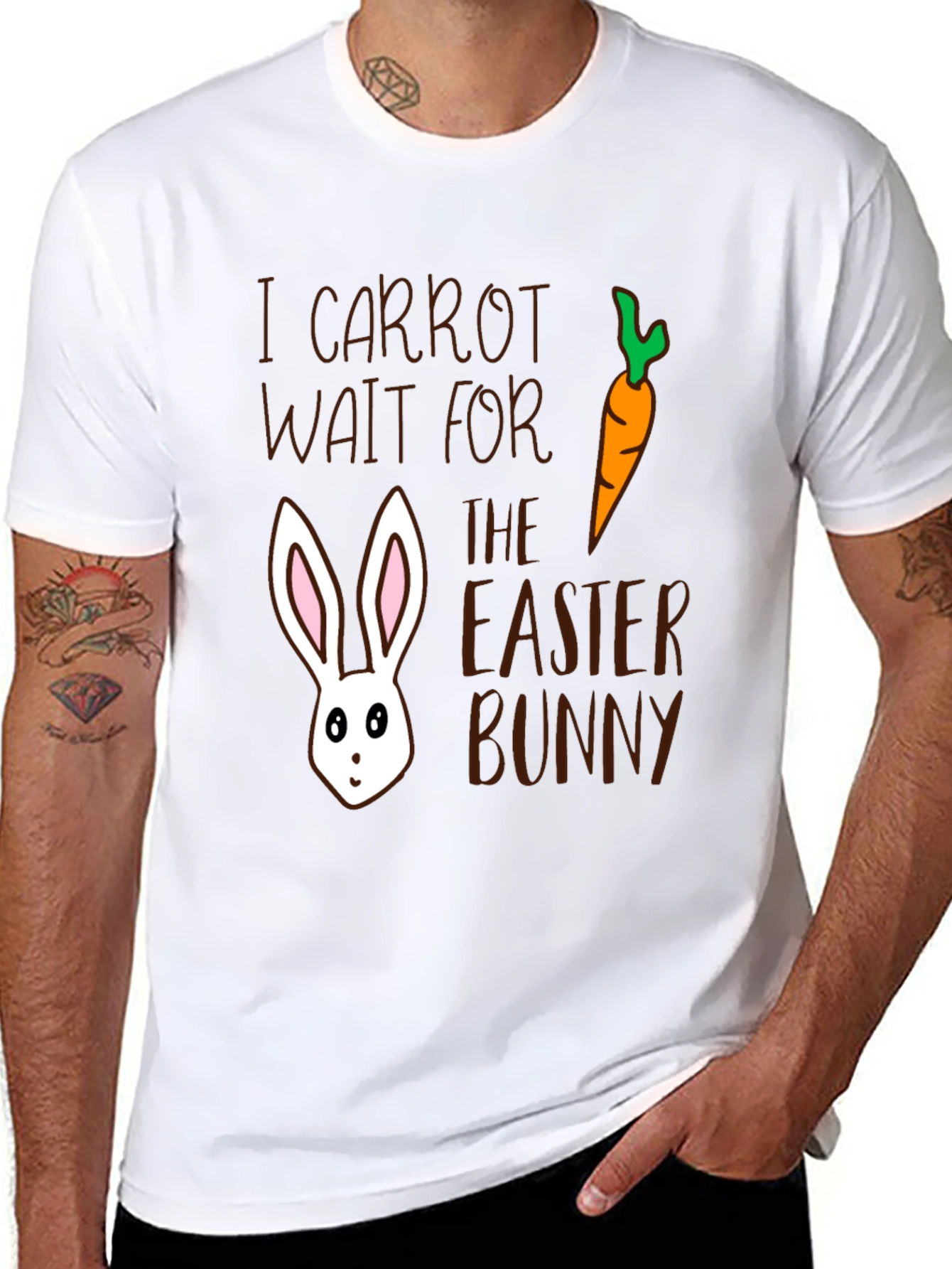 Easter Bunny Carrot Graphic T-Shirt