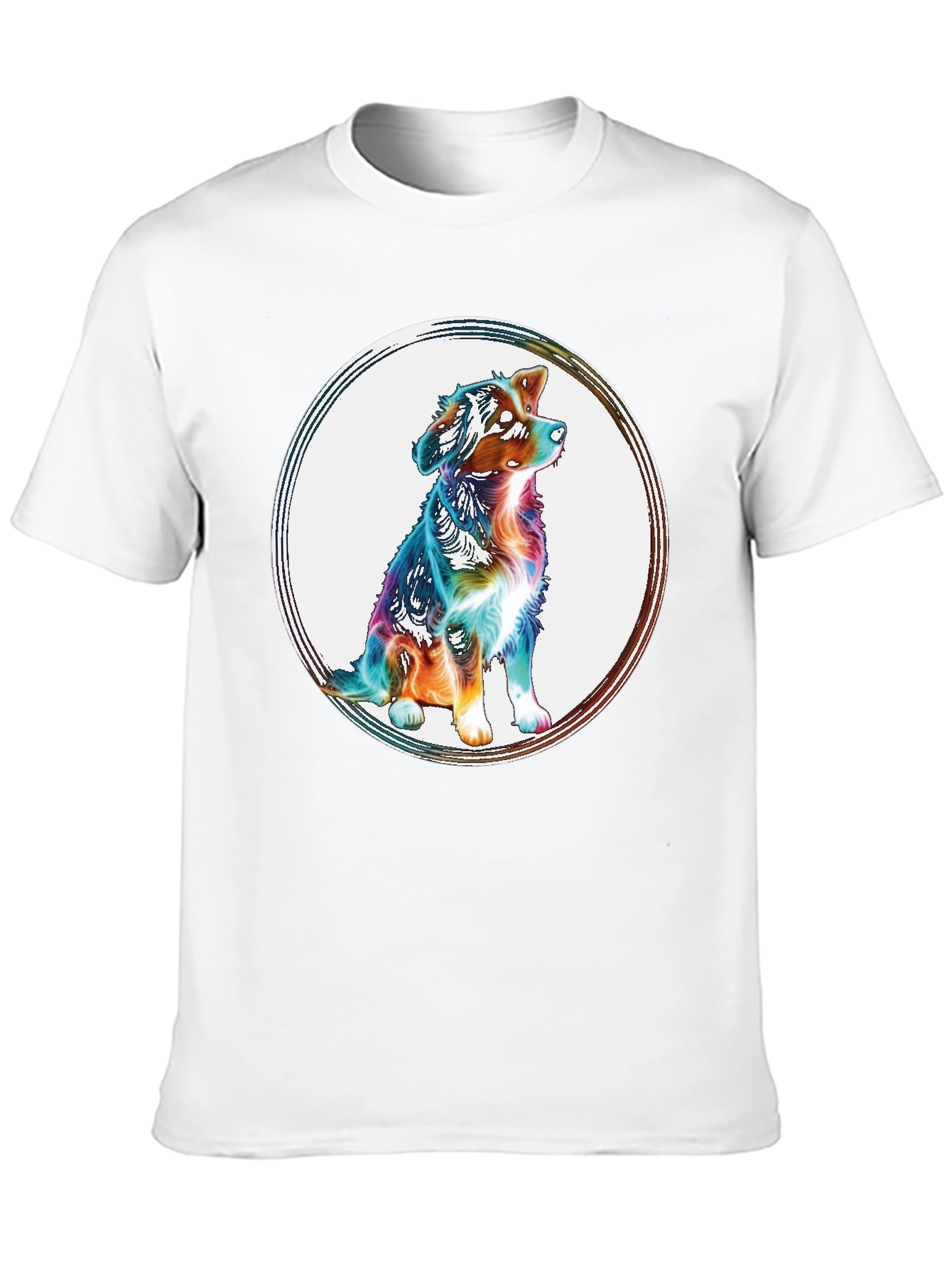 Dog Circle Graphic Tee - Mens Black T-Shirt