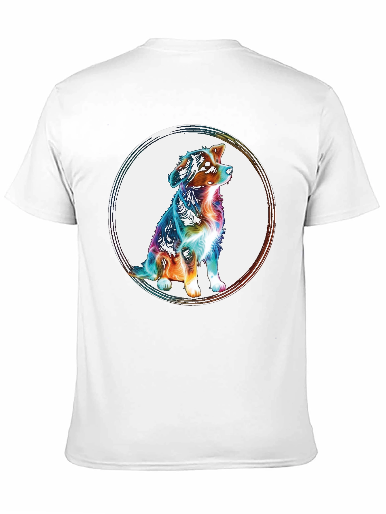 Dog Circle Graphic Tee - Mens Black T-Shirt
