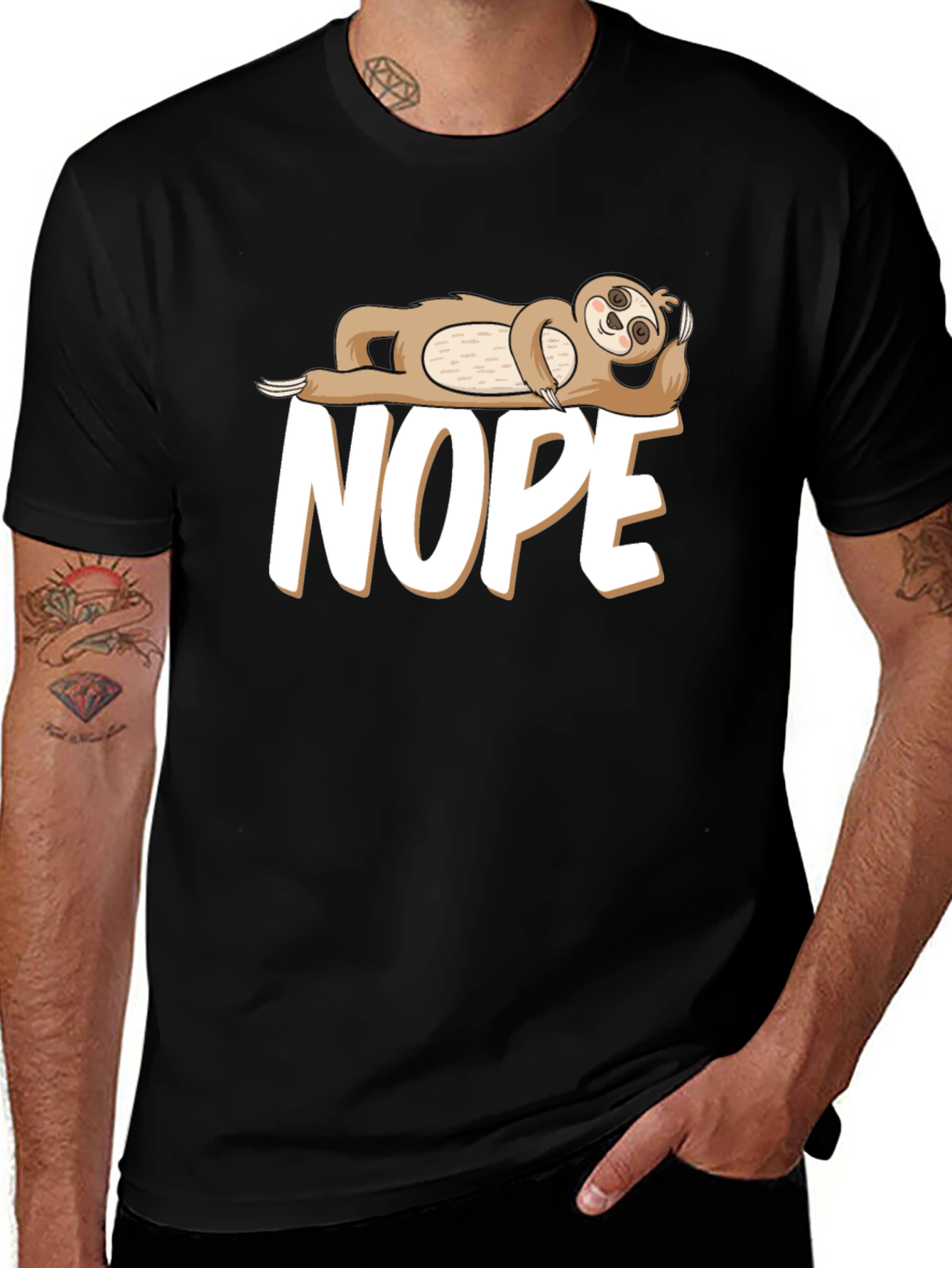 Nope Sloth T-Shirt - Funny Lazy Day Tee