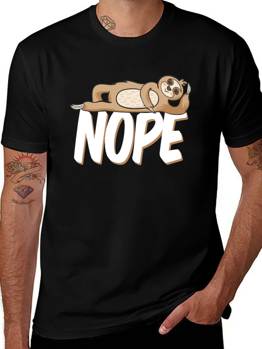 Nope Sloth T-Shirt - Funny Lazy Day Tee