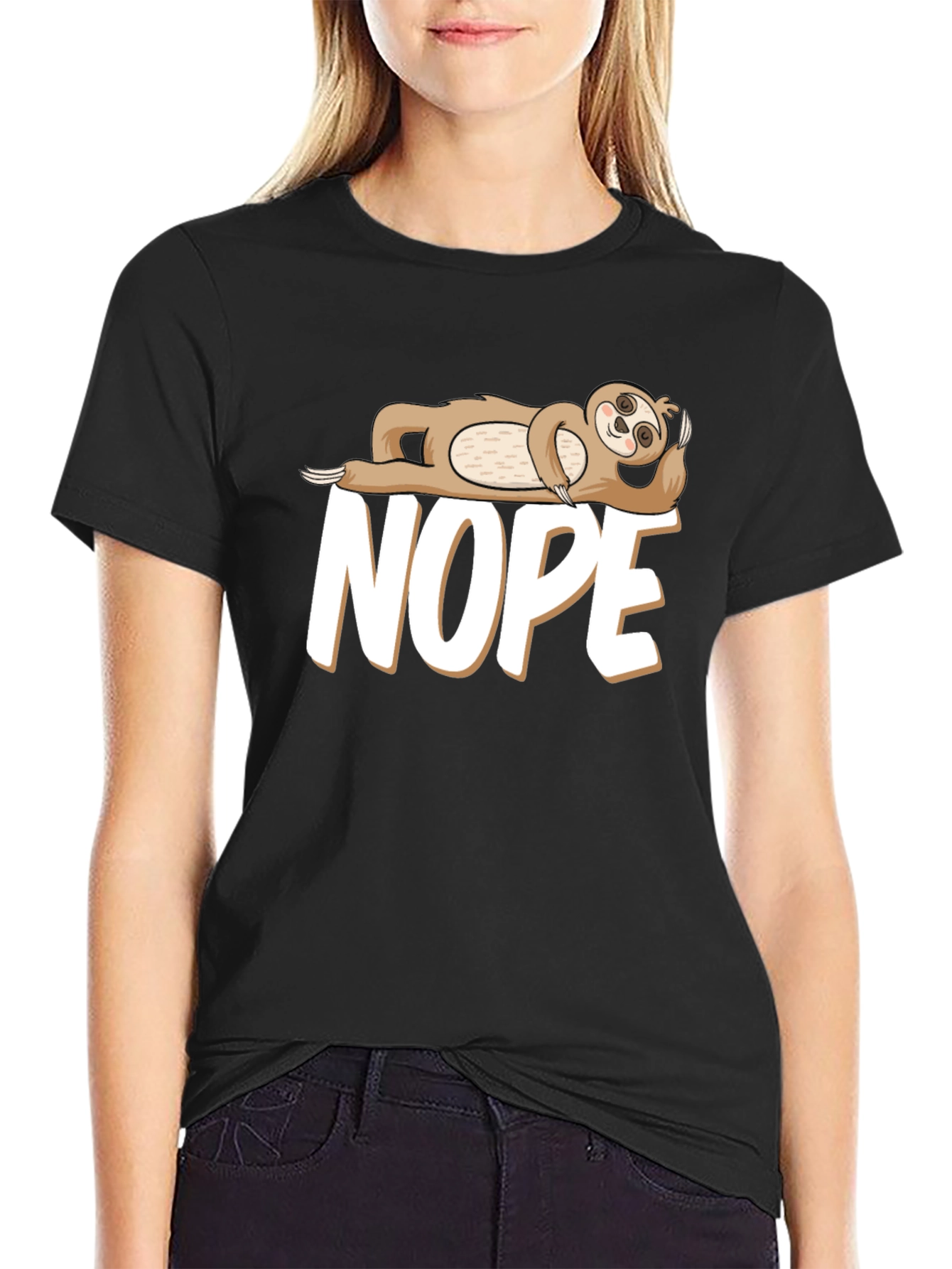 Nope Sloth T-Shirt - Funny Lazy Day Tee