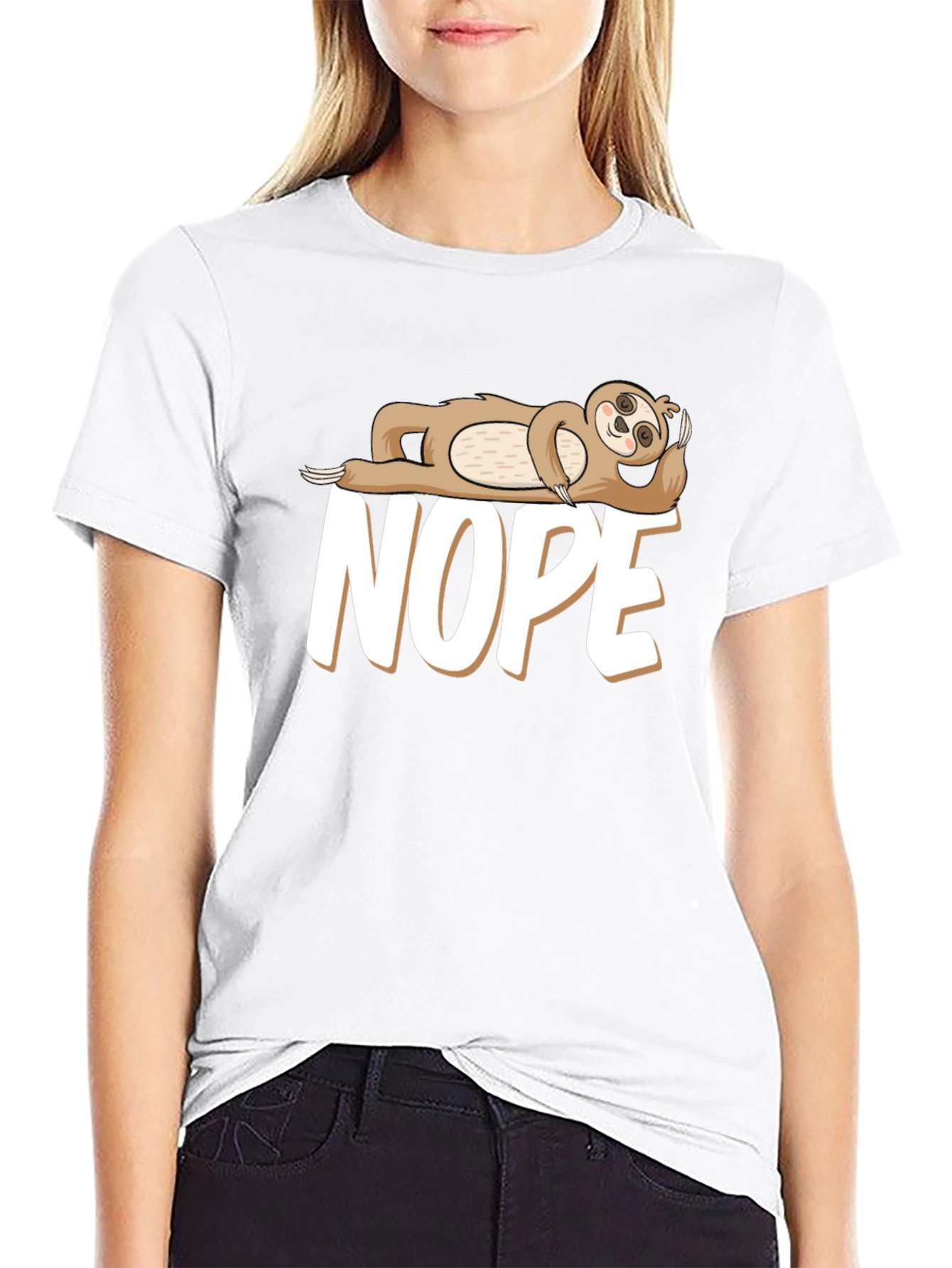 Nope Sloth T-Shirt - Funny Lazy Day Tee