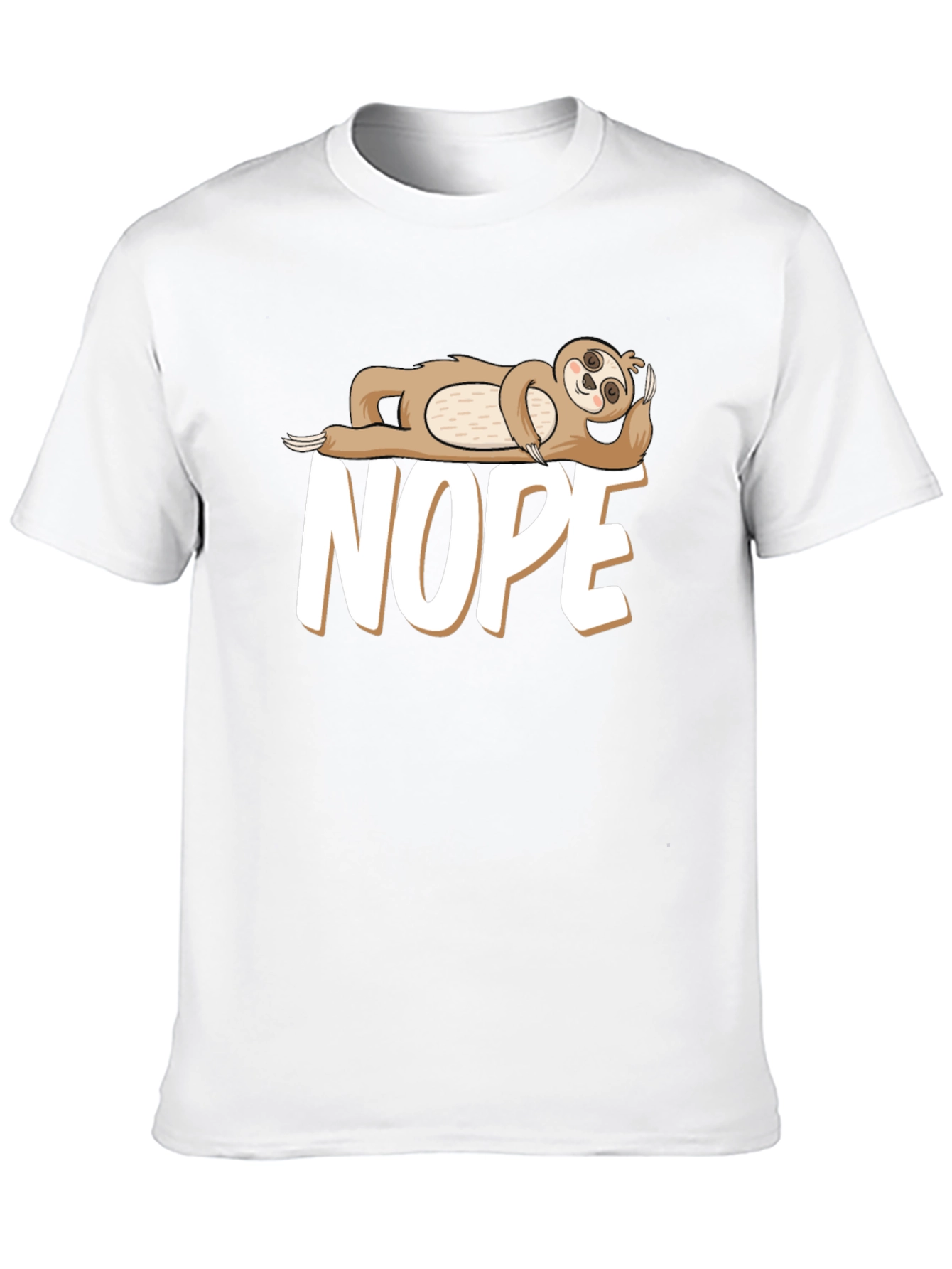 Nope Sloth T-Shirt - Funny Lazy Day Tee