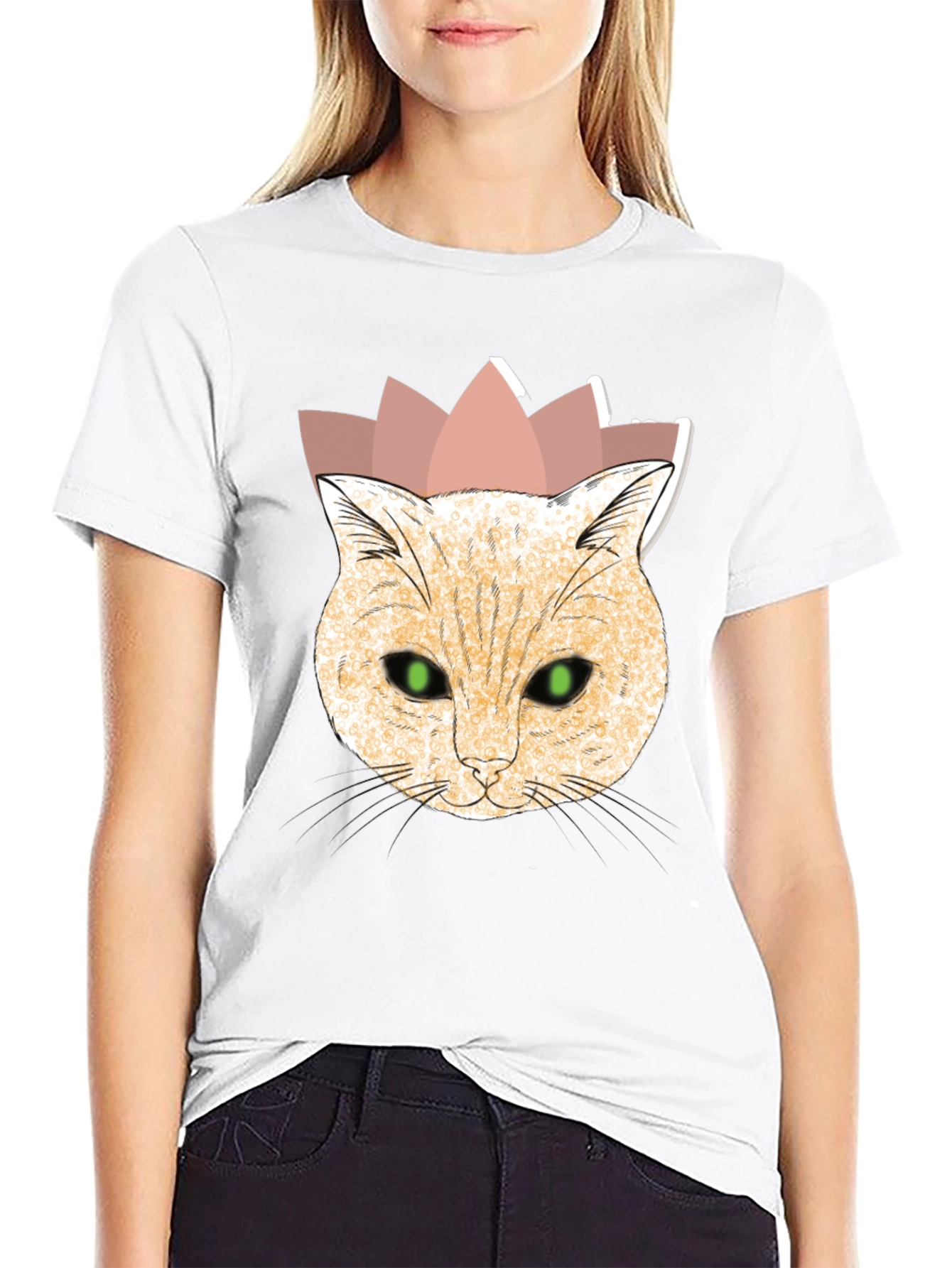 Cat King T-Shirt - Black Cotton Tee
