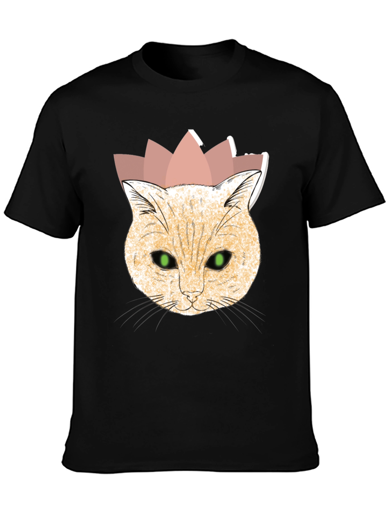 Cat King T-Shirt - Black Cotton Tee
