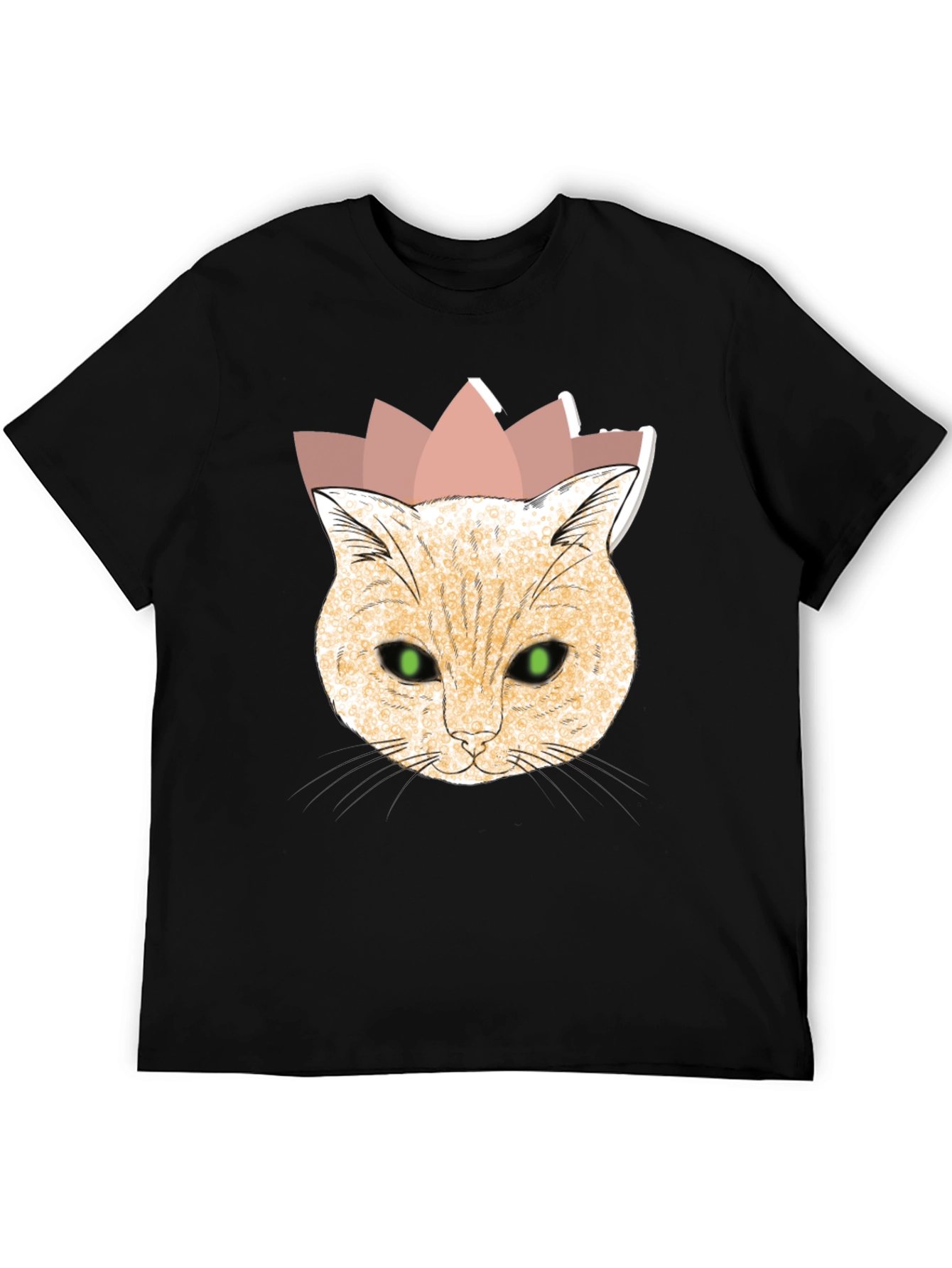 Cat King T-Shirt - Black Cotton Tee