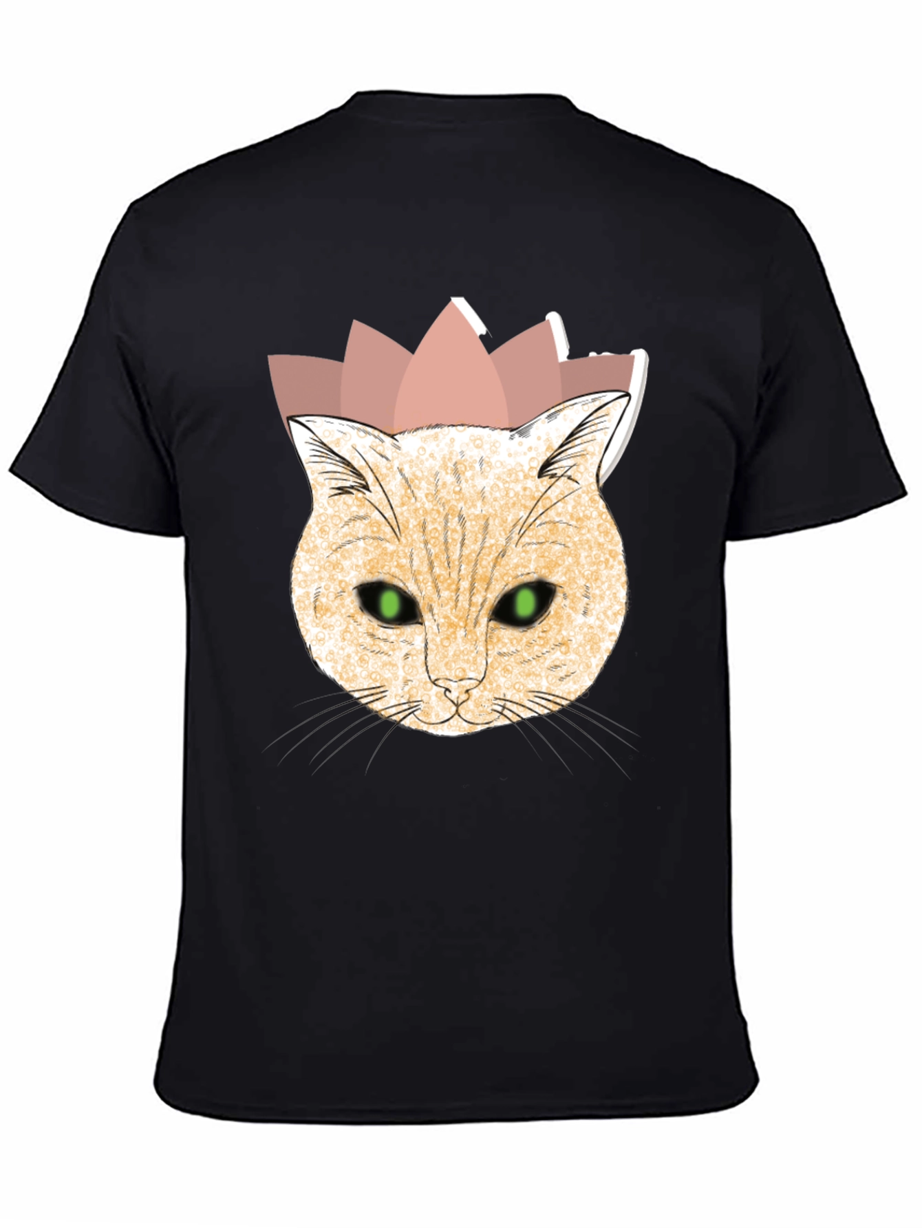 Cat King T-Shirt - Black Cotton Tee
