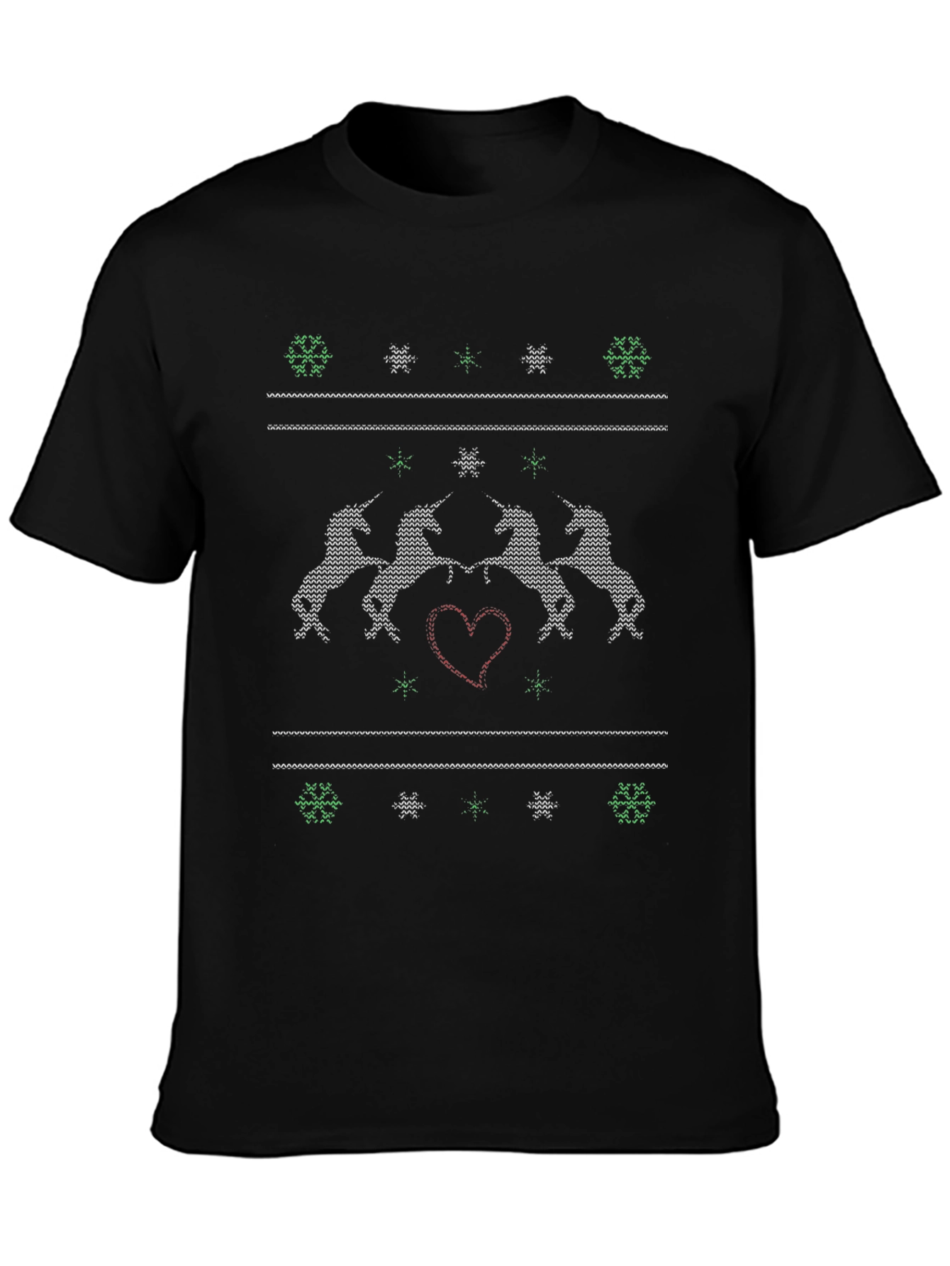 Unicorn Christmas Sweater Pattern T-Shirt