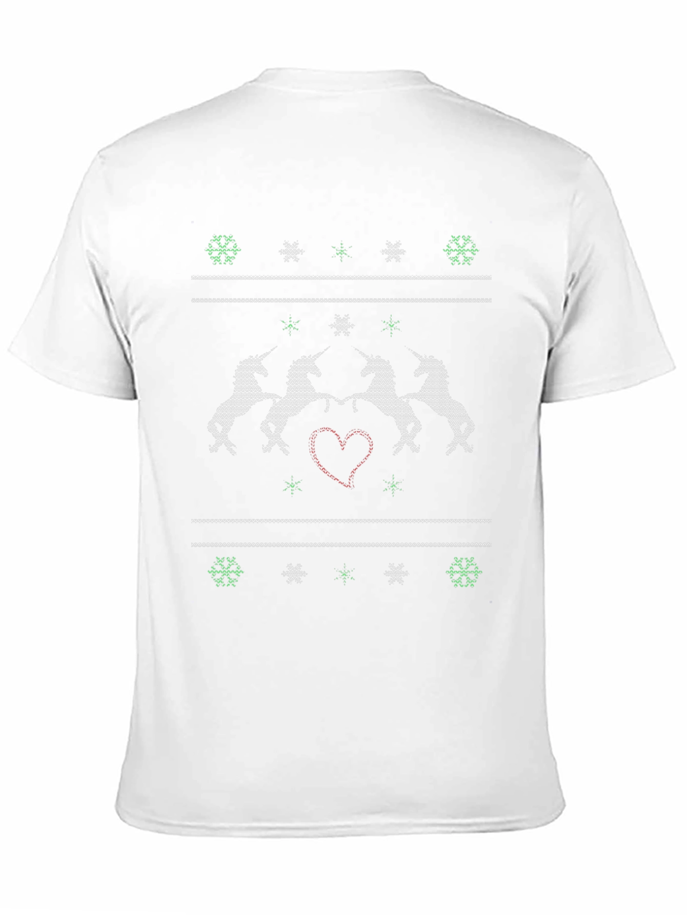 Unicorn Christmas Sweater Pattern T-Shirt