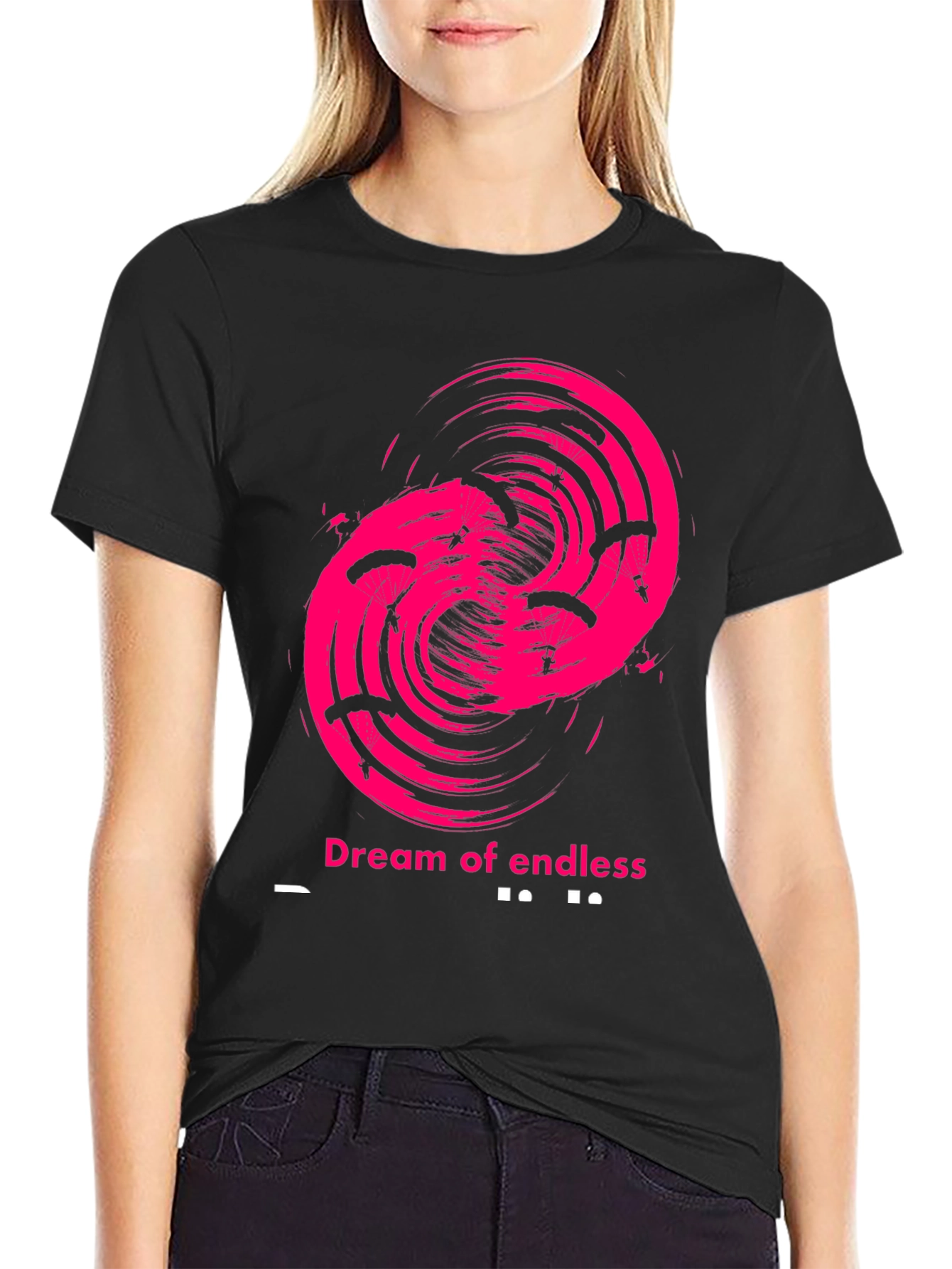 Dream of Endless Skydive Black T-Shirt