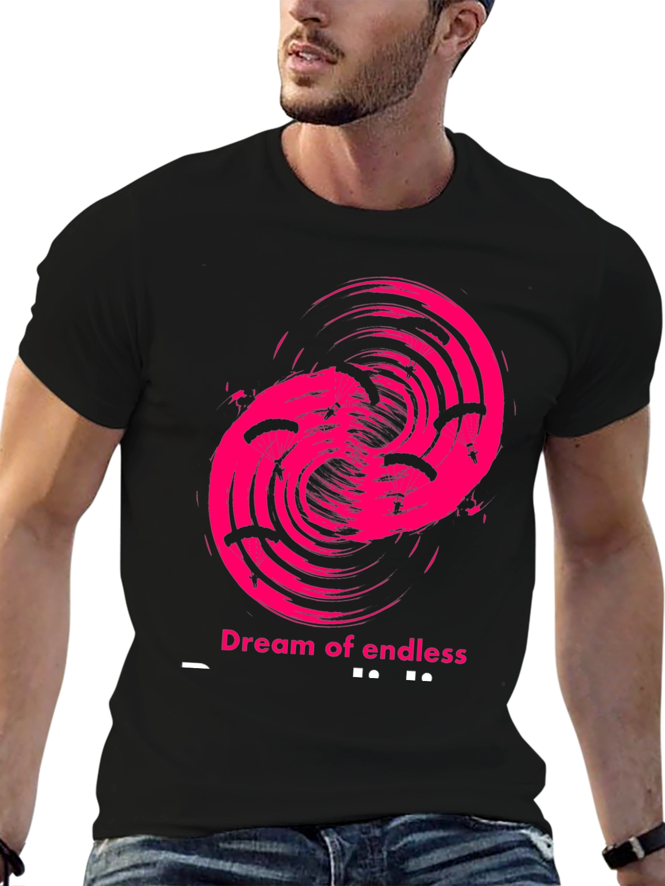 Dream of Endless Skydive Black T-Shirt
