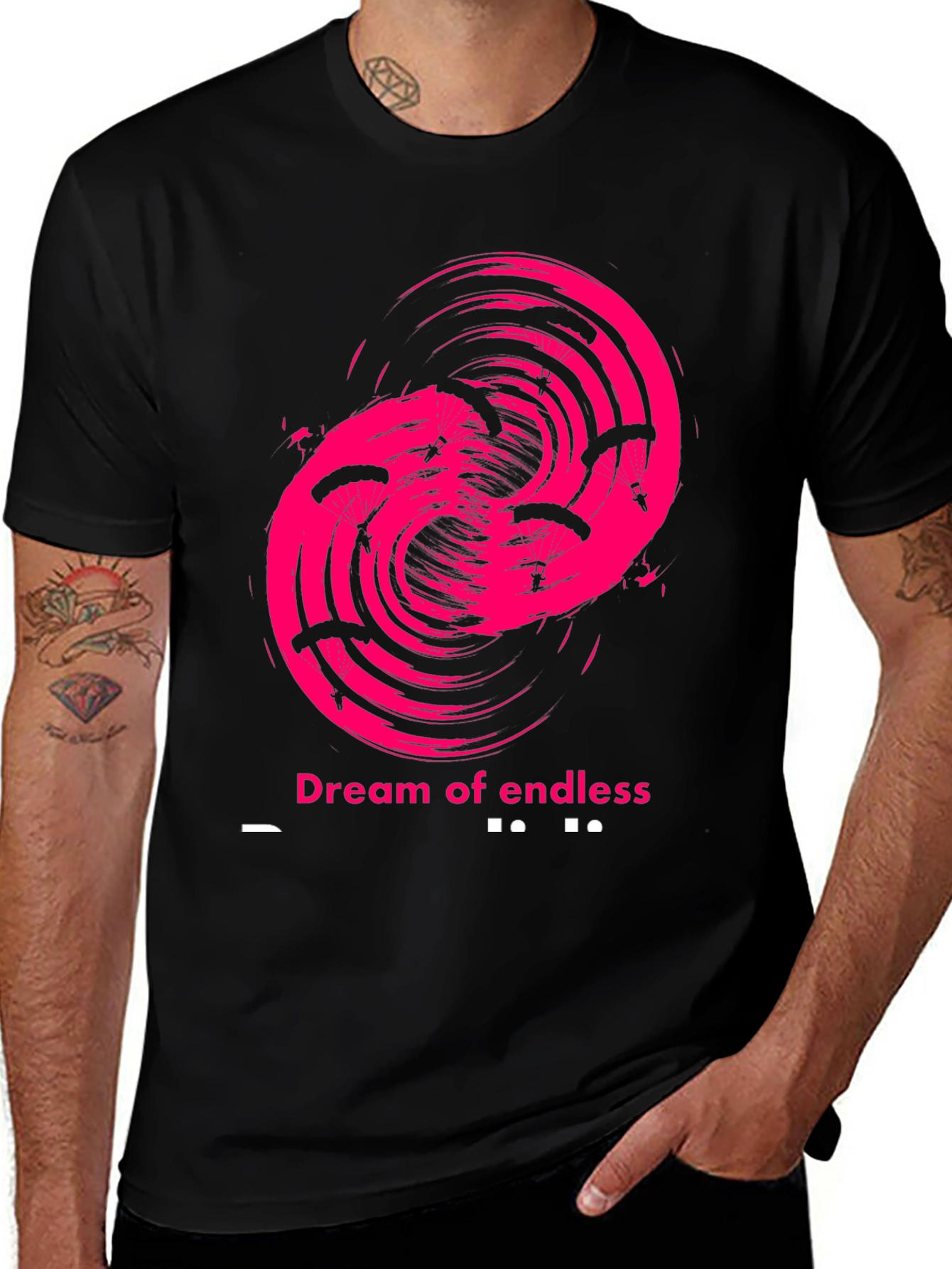 Dream of Endless Skydive Black T-Shirt