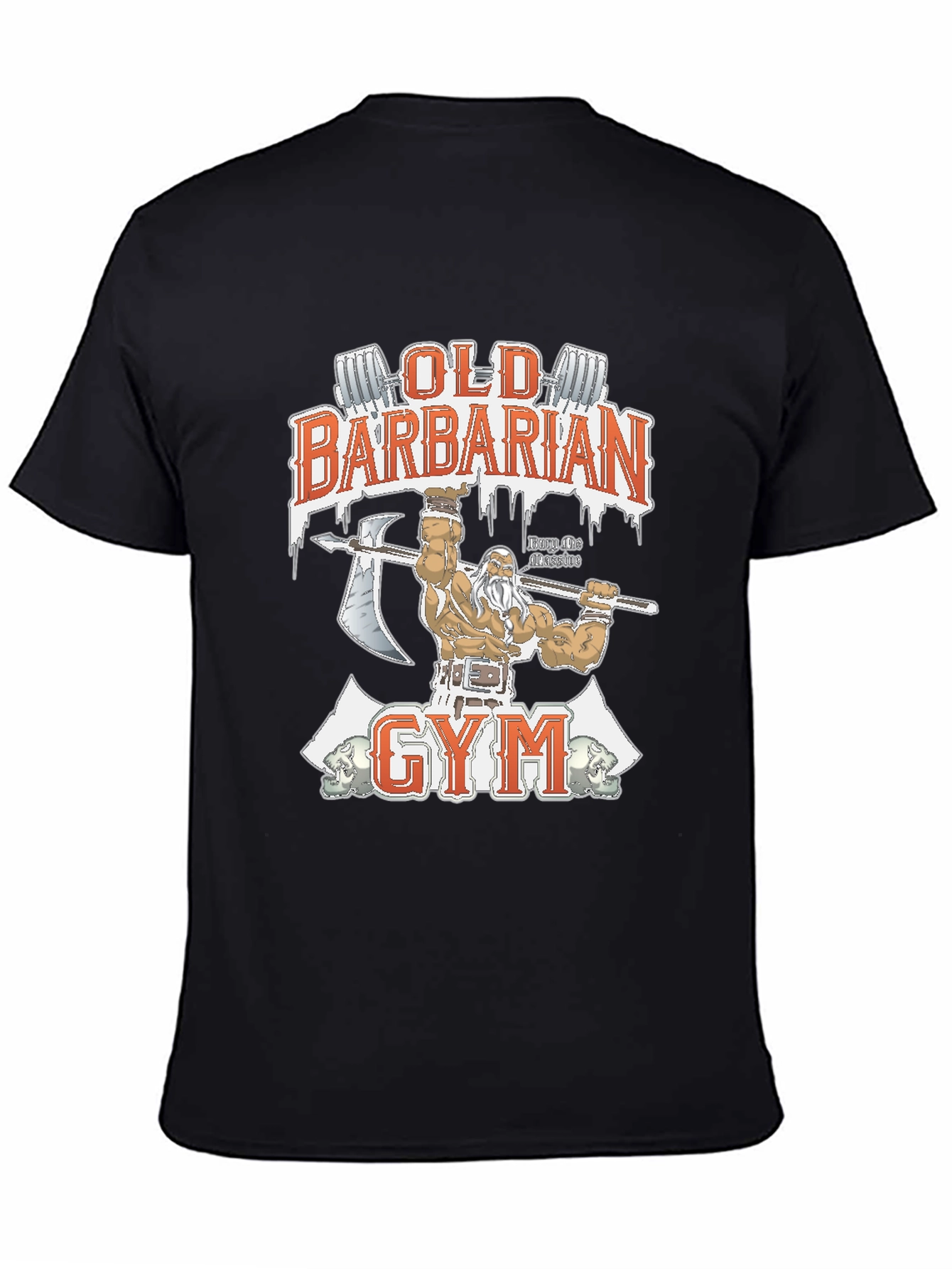Old Barbarian Gym Black T-Shirt