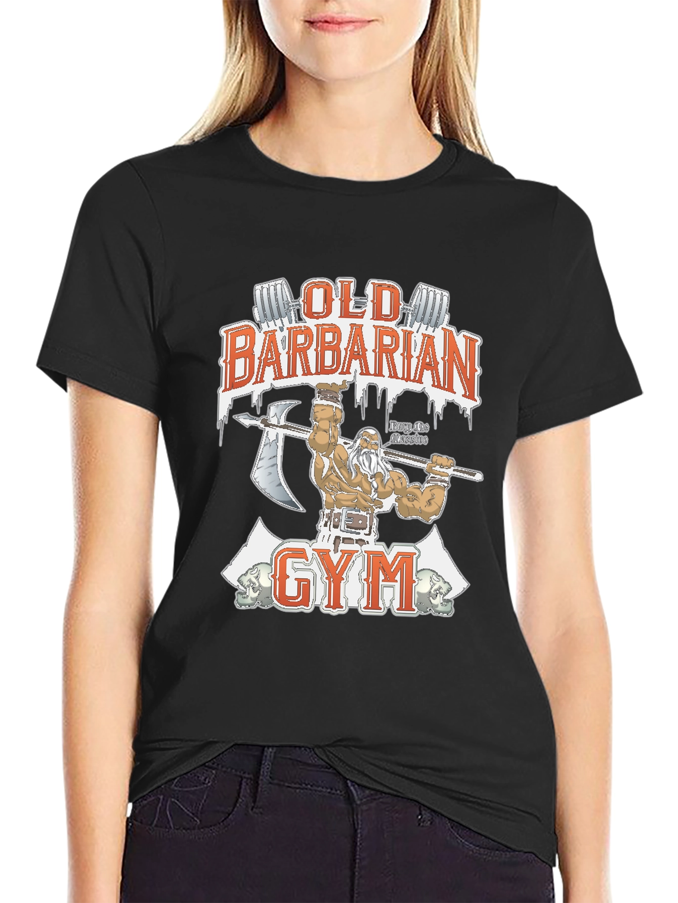 Old Barbarian Gym Black T-Shirt