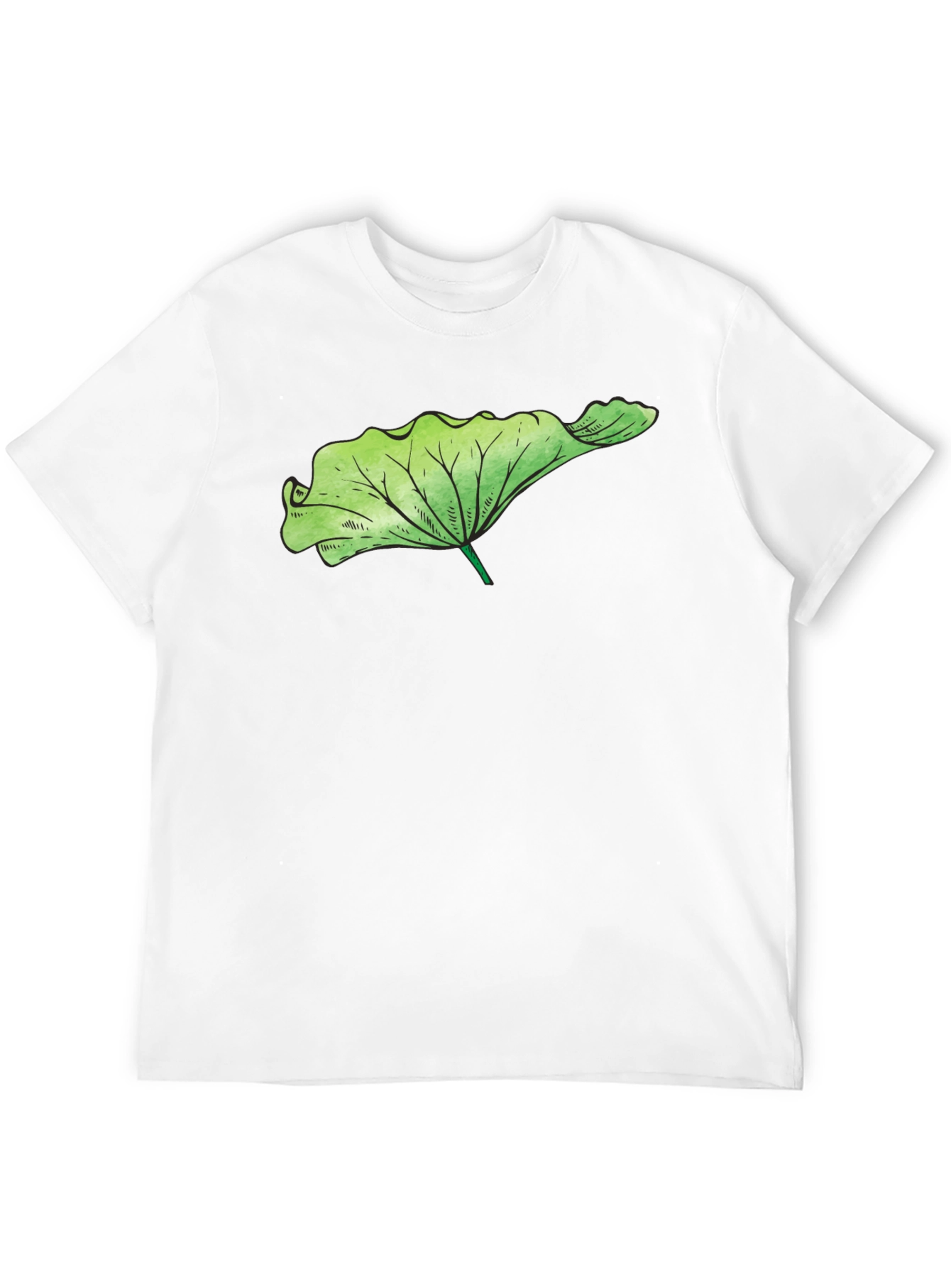 Leaf Graphic Black T-Shirt - Nature Inspired Fashion