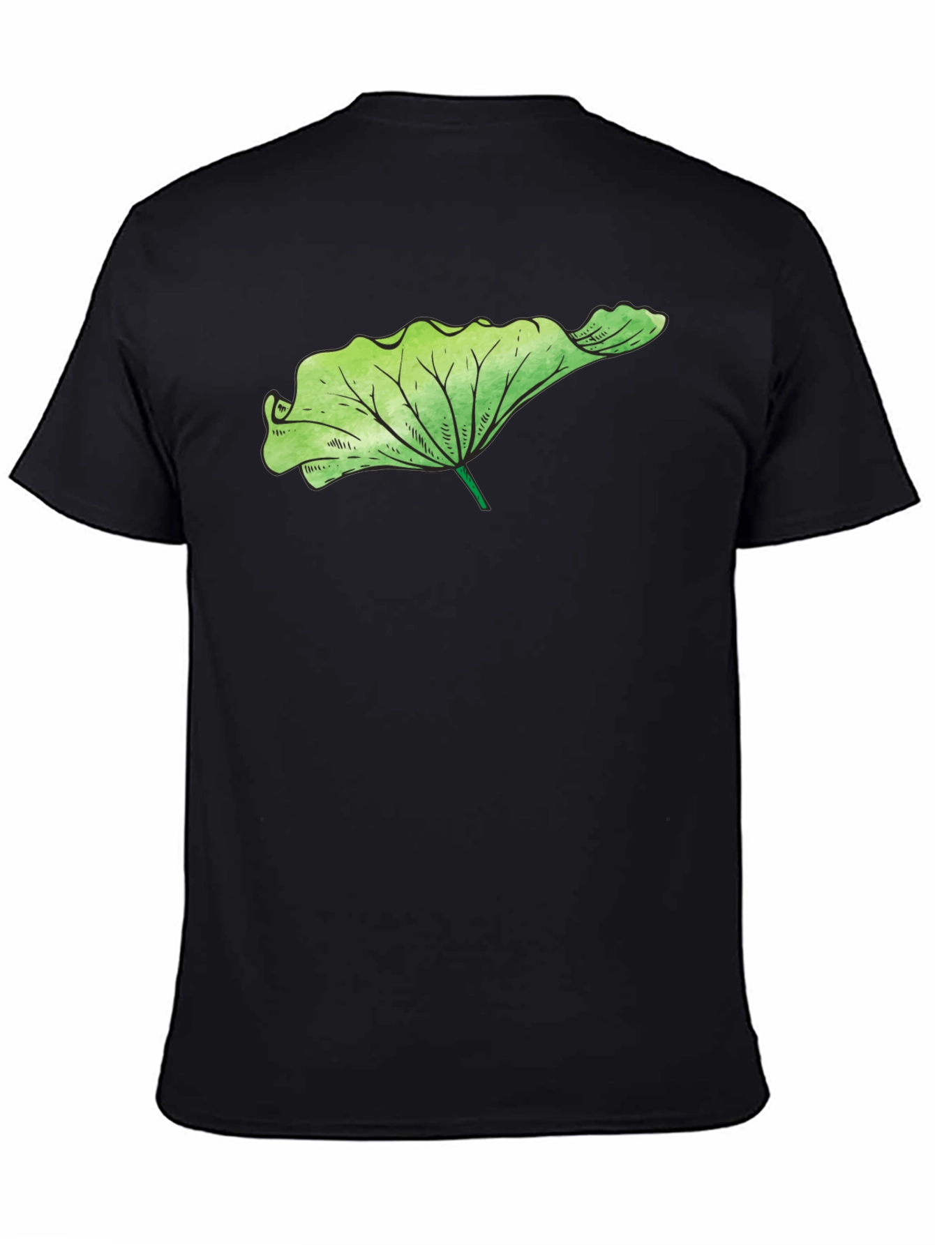 Leaf Graphic Black T-Shirt - Nature Inspired Fashion