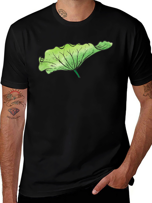 Leaf Graphic Black T-Shirt - Nature Inspired Fashion