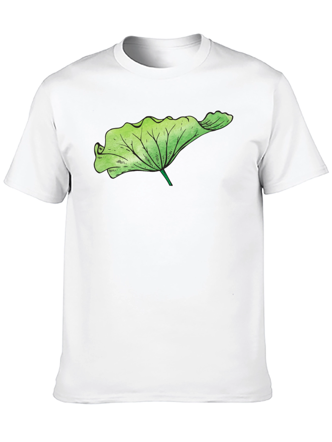 Leaf Graphic Black T-Shirt - Nature Inspired Fashion