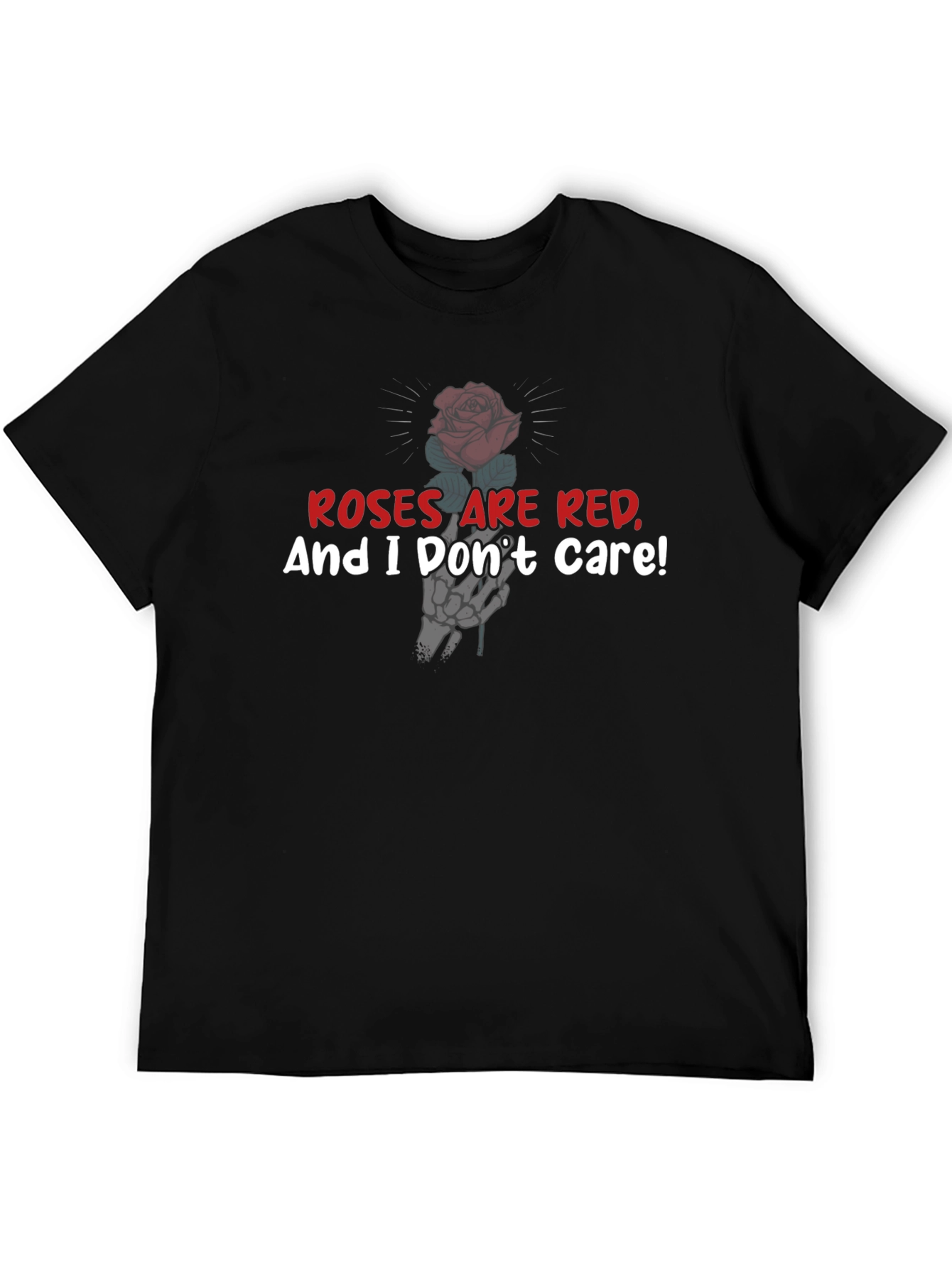 Roses Are Red T-Shirt Funny Skeleton Rose Graphic Tee