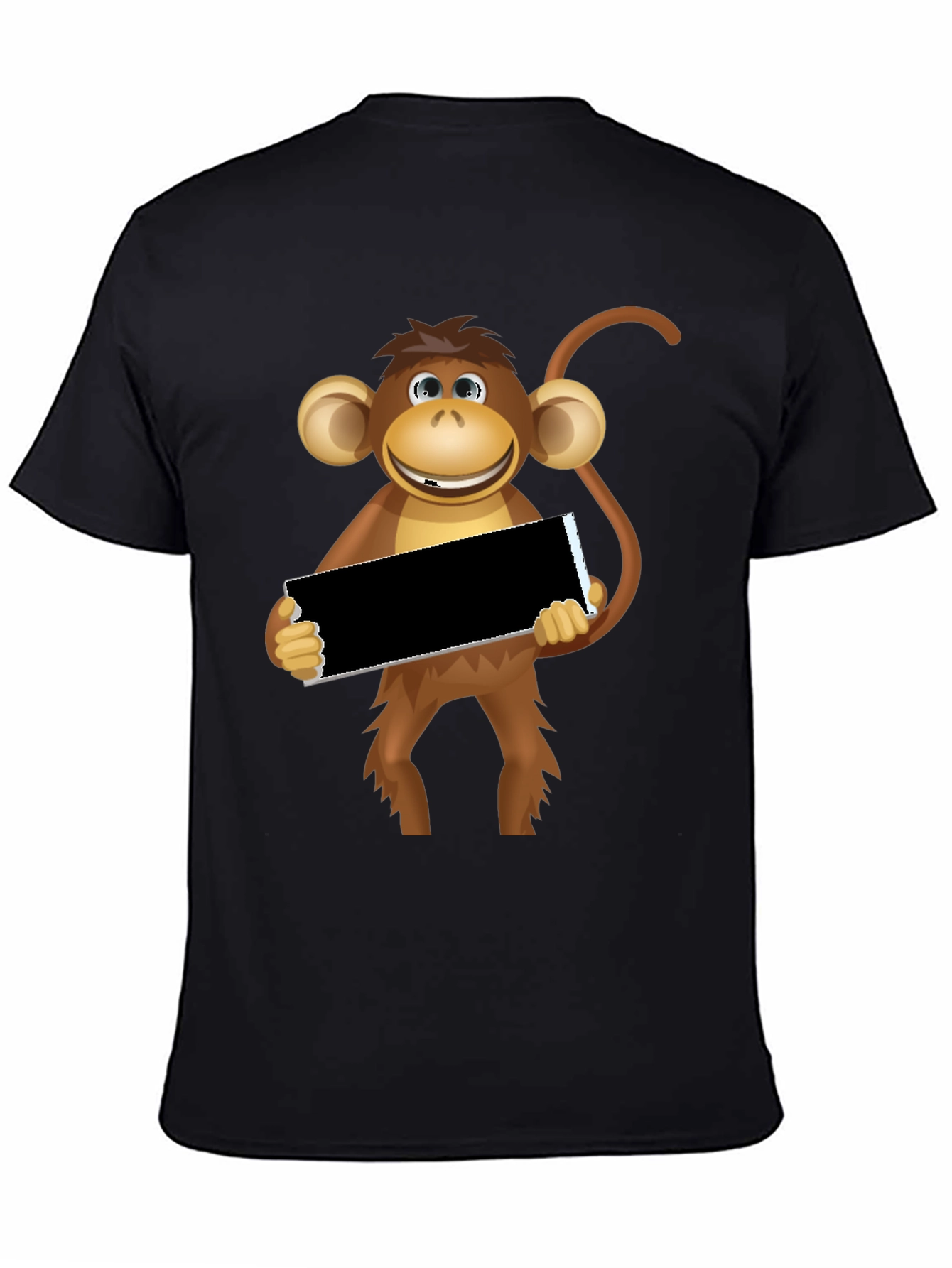 Funny Monkey Graphic Tee - Black
