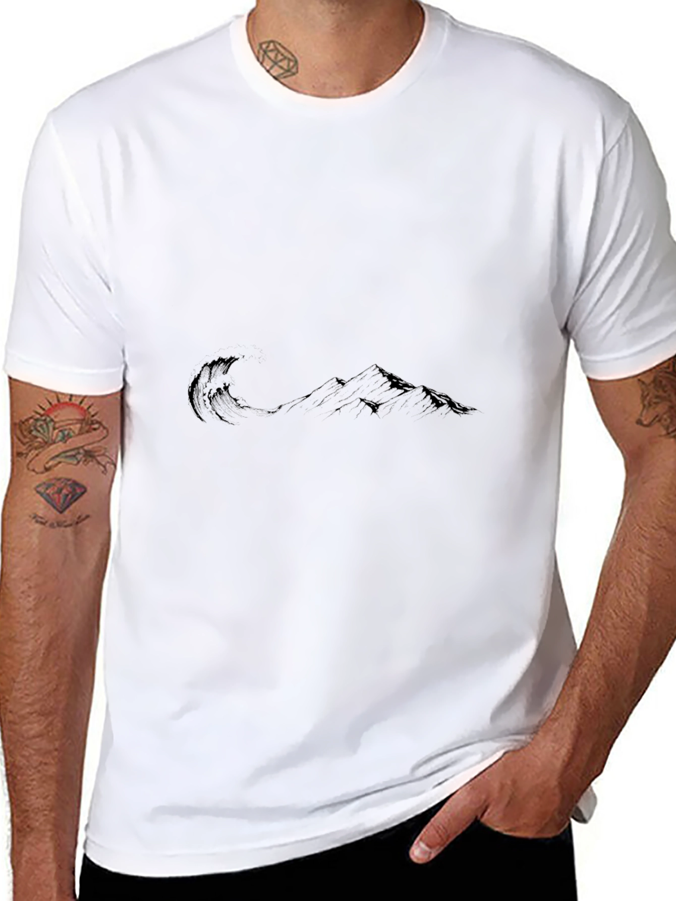 Black Wave Mountain Graphic Tee