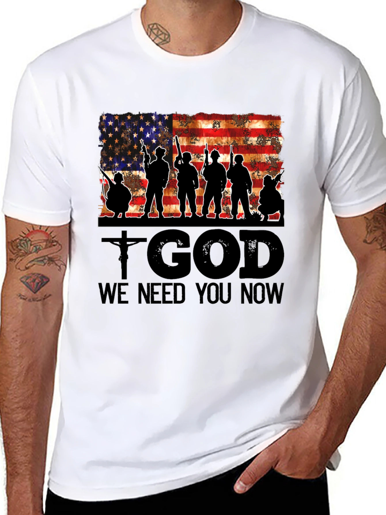 Patriotic T-Shirt - God We Need You Now